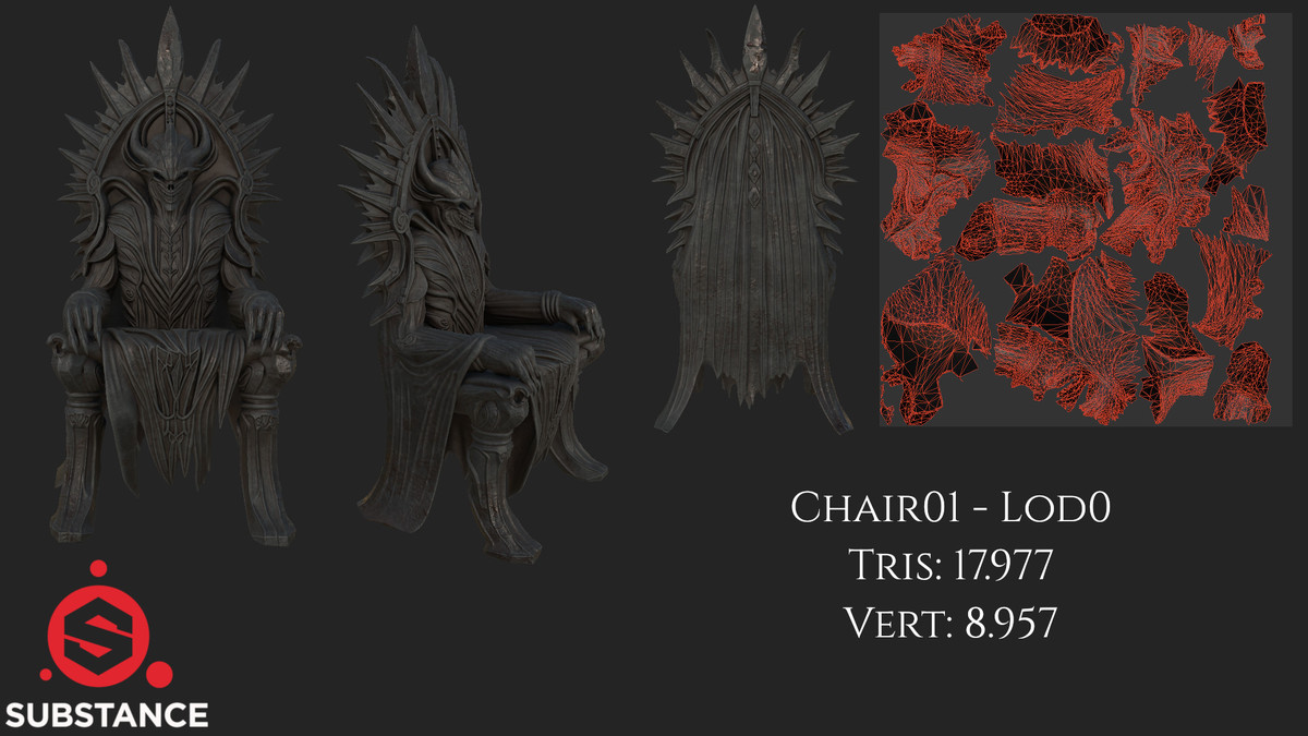 4 Dark Fantasy Chairs