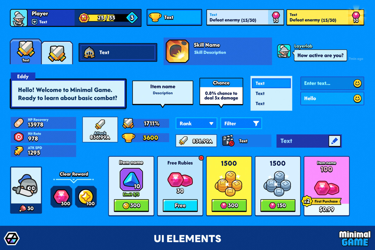 GUI Pro - Minimal Game Blue