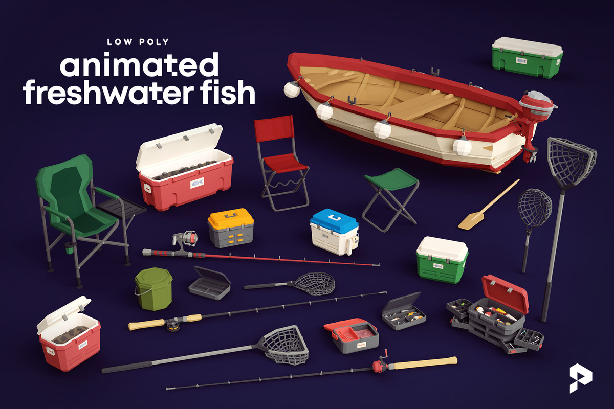 Low Poly Animated Freshwater Fish