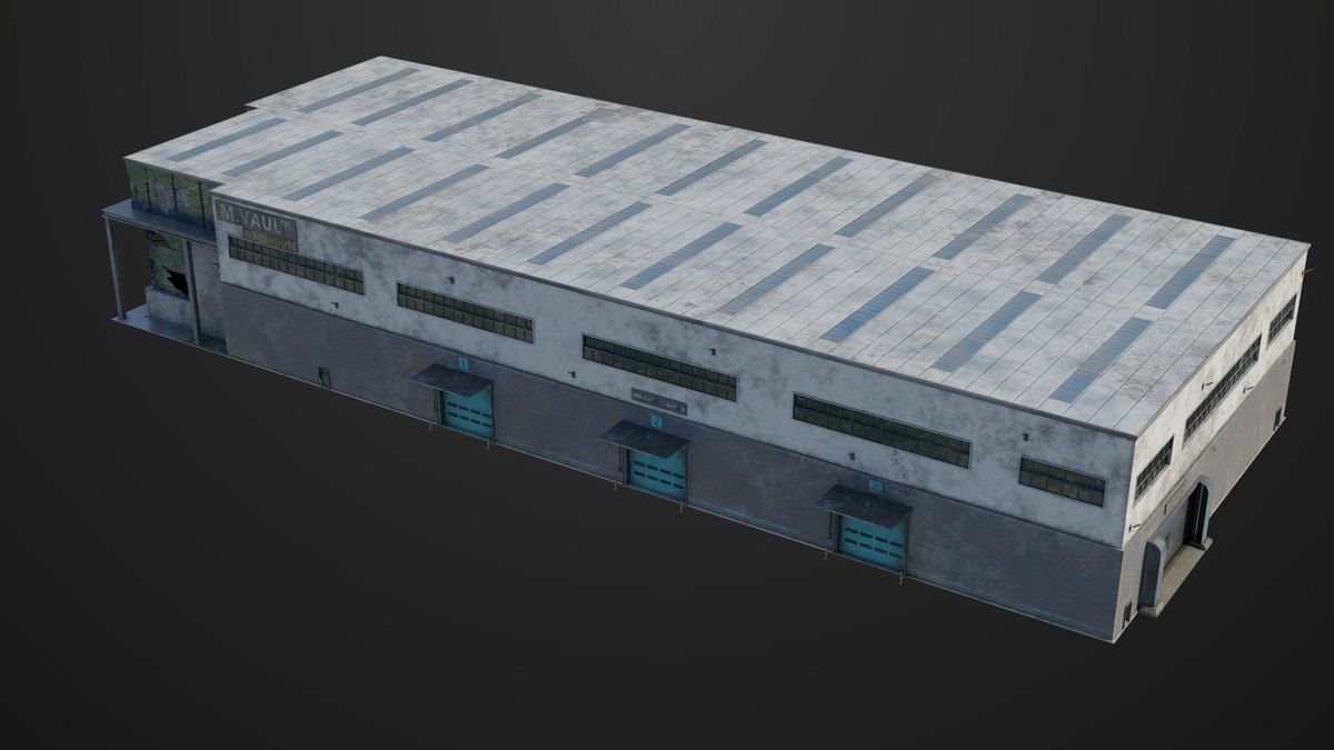 Old Abandoned Warehouse Interior And Exterior URP HDRP Textures