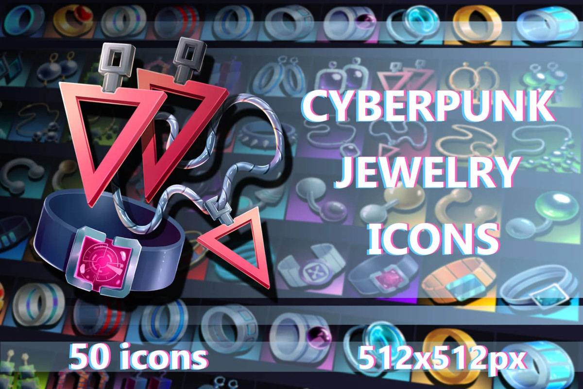 2700 Cyberpunk RPG Icons Pack