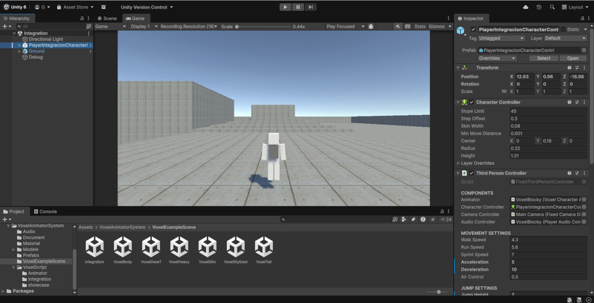 Voxel Character Animator - Procedural Animation System