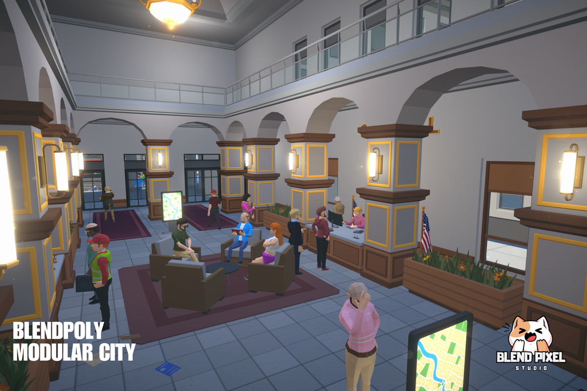 BlendPoly Modular City - Low Poly Assets