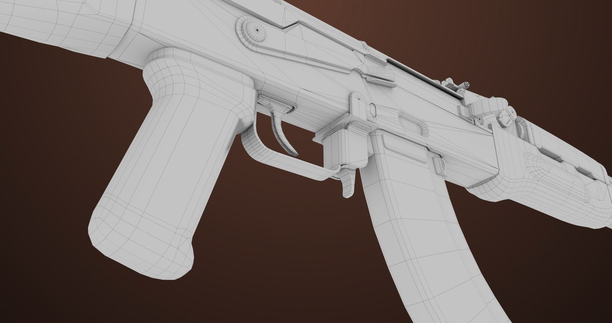 Light Machine Gun 10 Wood URP HDRP Textures