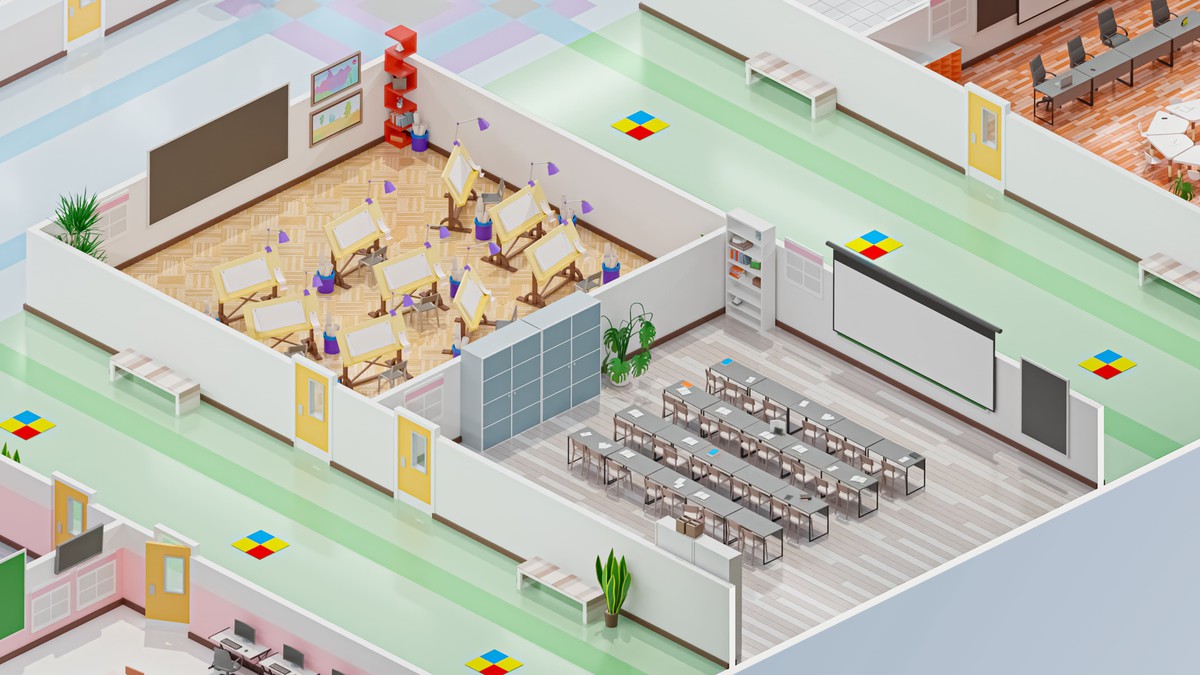 School - Low Poly 3D Models Pack