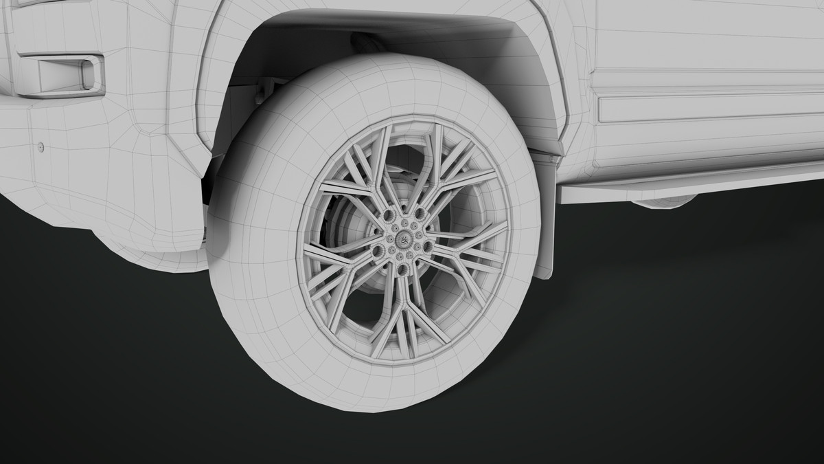 Pickup Truck01 Black and White URP HDRP Textures