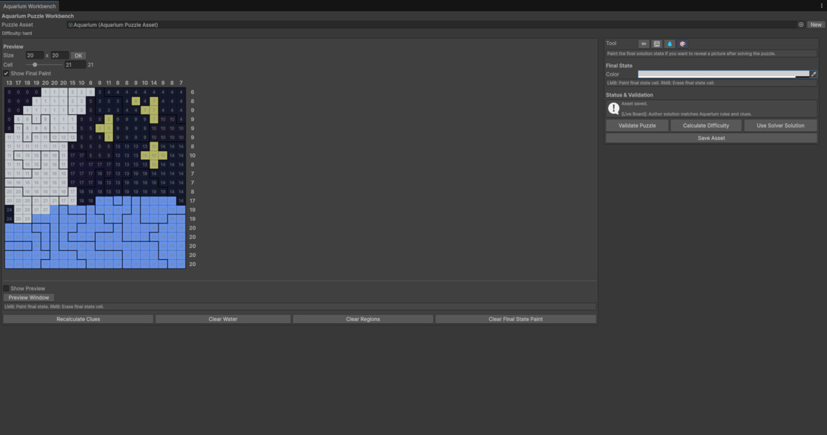 Aquarium Puzzle Engine
