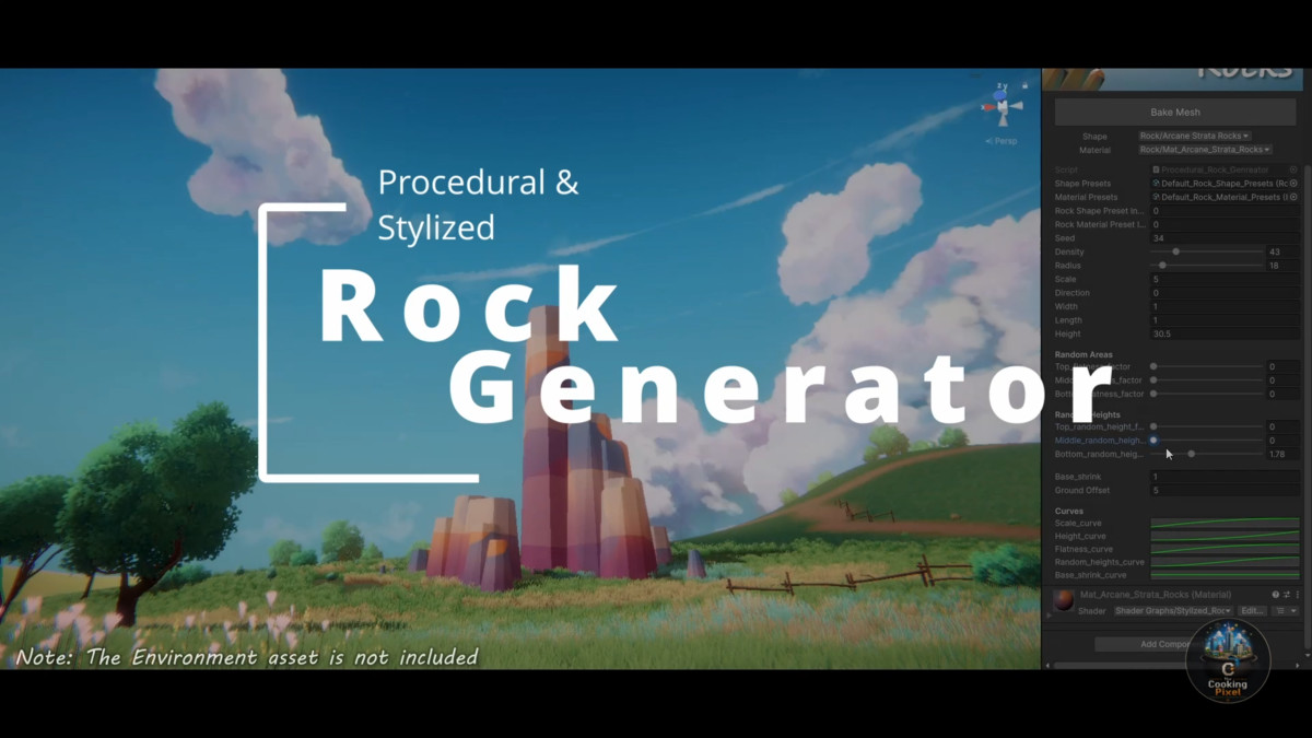Procedural Stylized Rock Generator