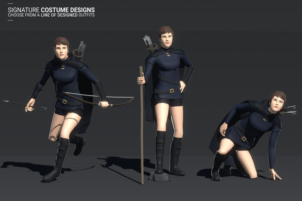 Polyquest Heroes: Warrior I Huntress