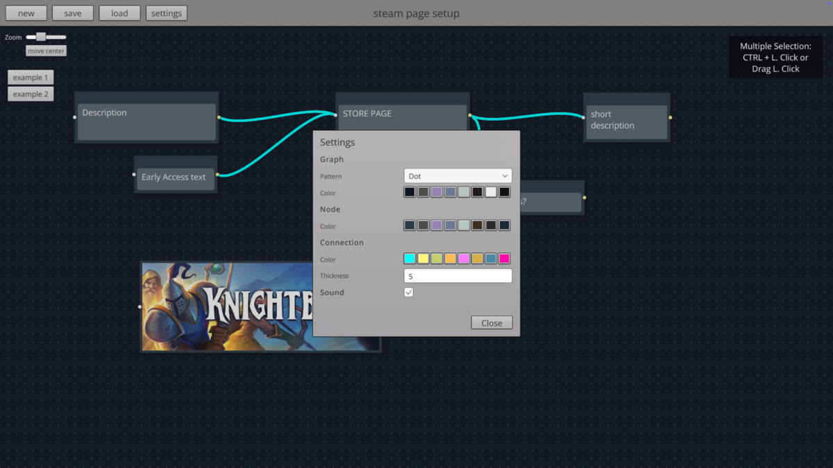 Runtime Mind Map Node Editor