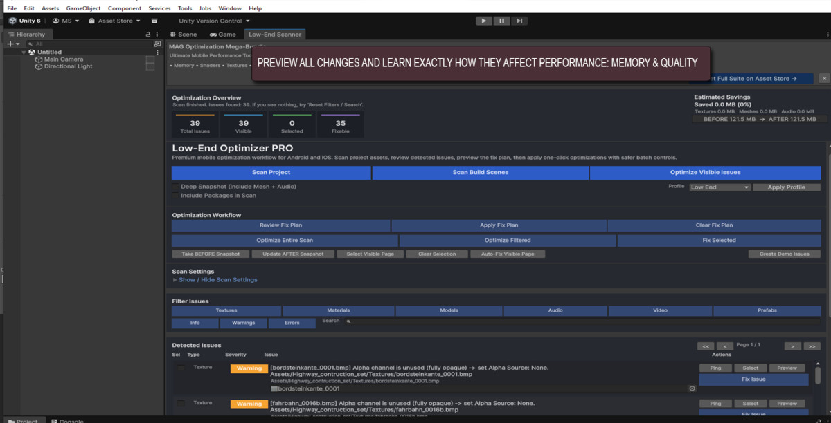Low-End Optimization Scanner