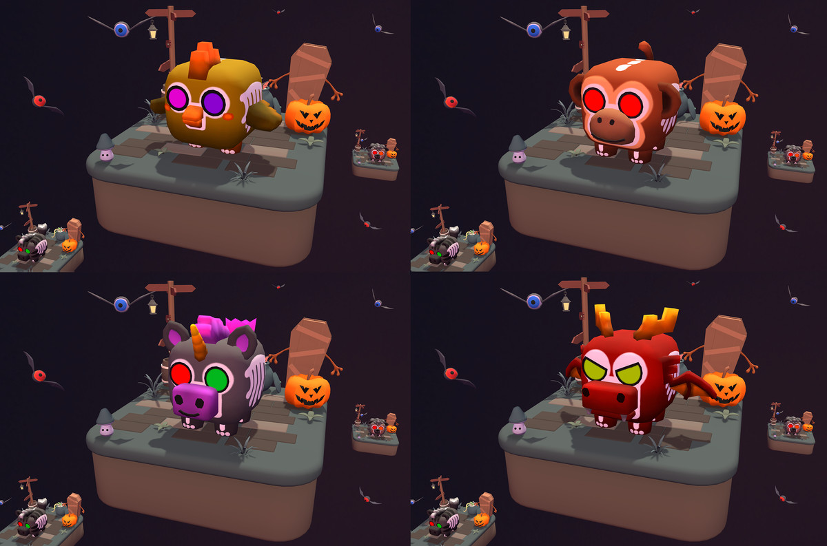 CuteMagic - Cube Animals Pack: Spooky Edition