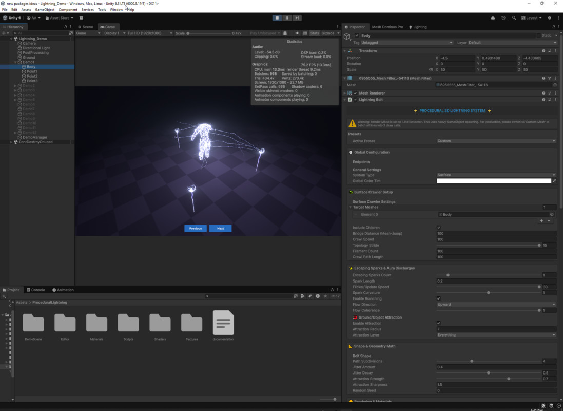 Procedural Lightning & Electricity VFX | Shader System