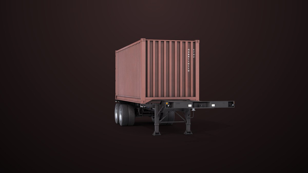 Container Carrier Trailer 03 URP HDRP Textures