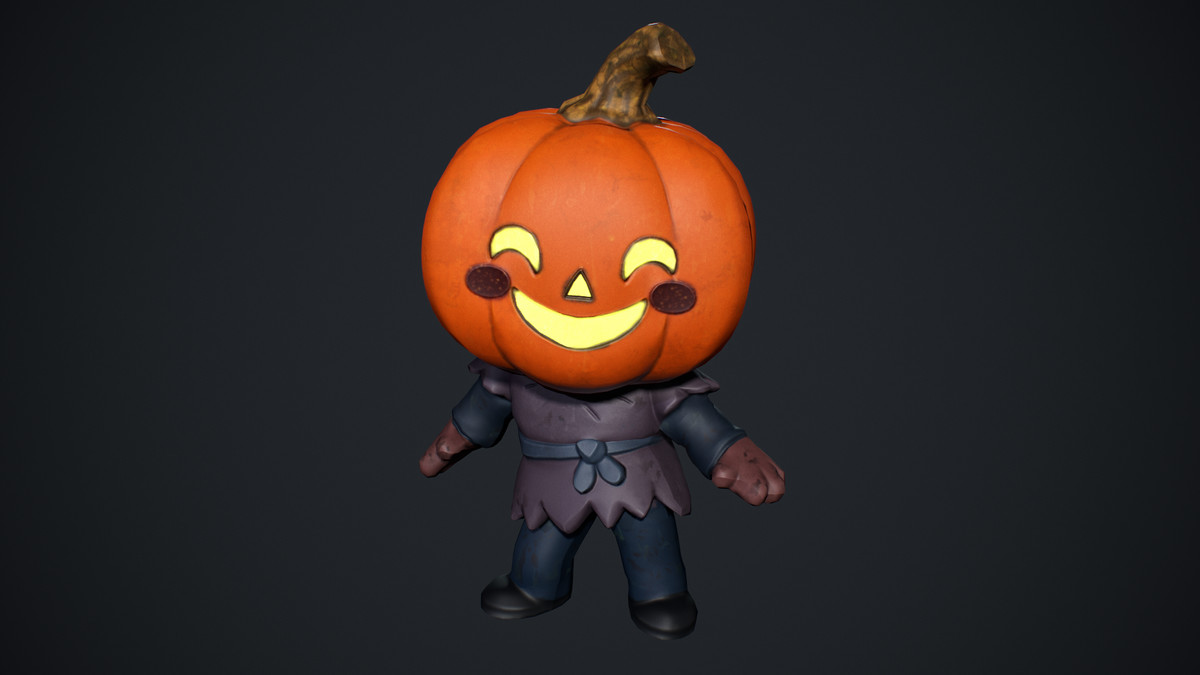 Cute Scarecrow Low Poly