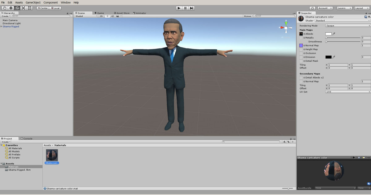 Obama 3D caricature