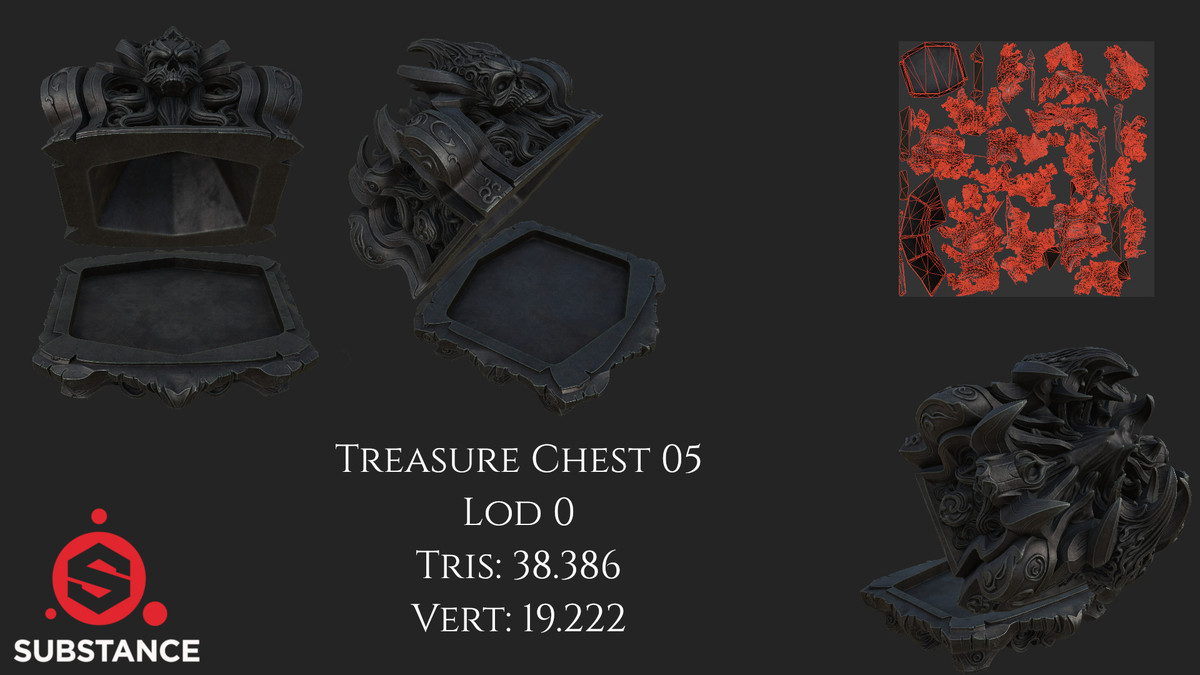 6 Treasure Chests - Dark Fantasy (Odd Set)