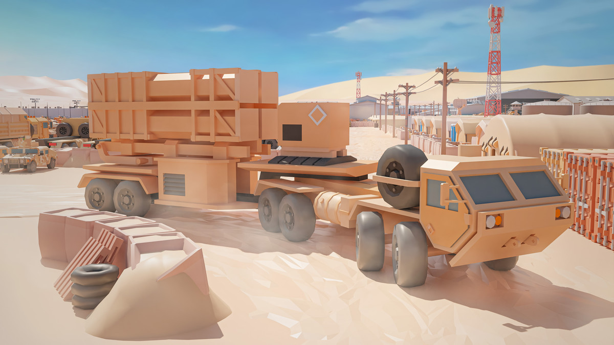 Military Desert - Low Poly 3D Models Pack