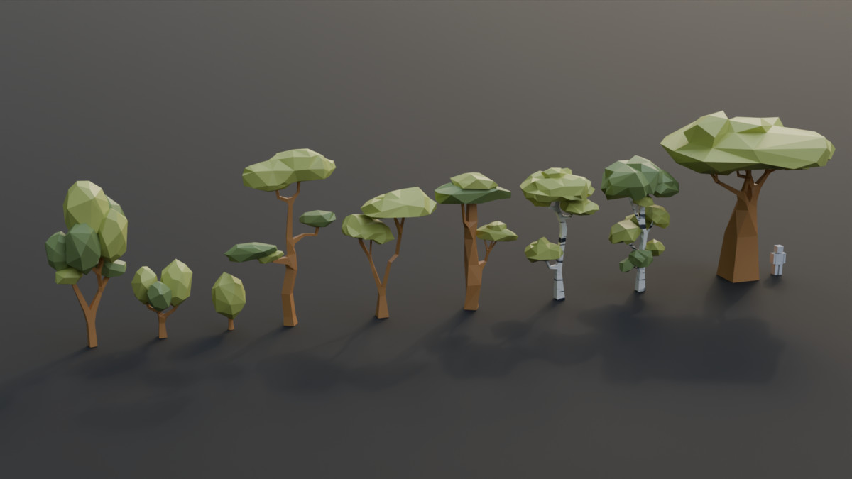 Low Poly Nature Pack -assets model