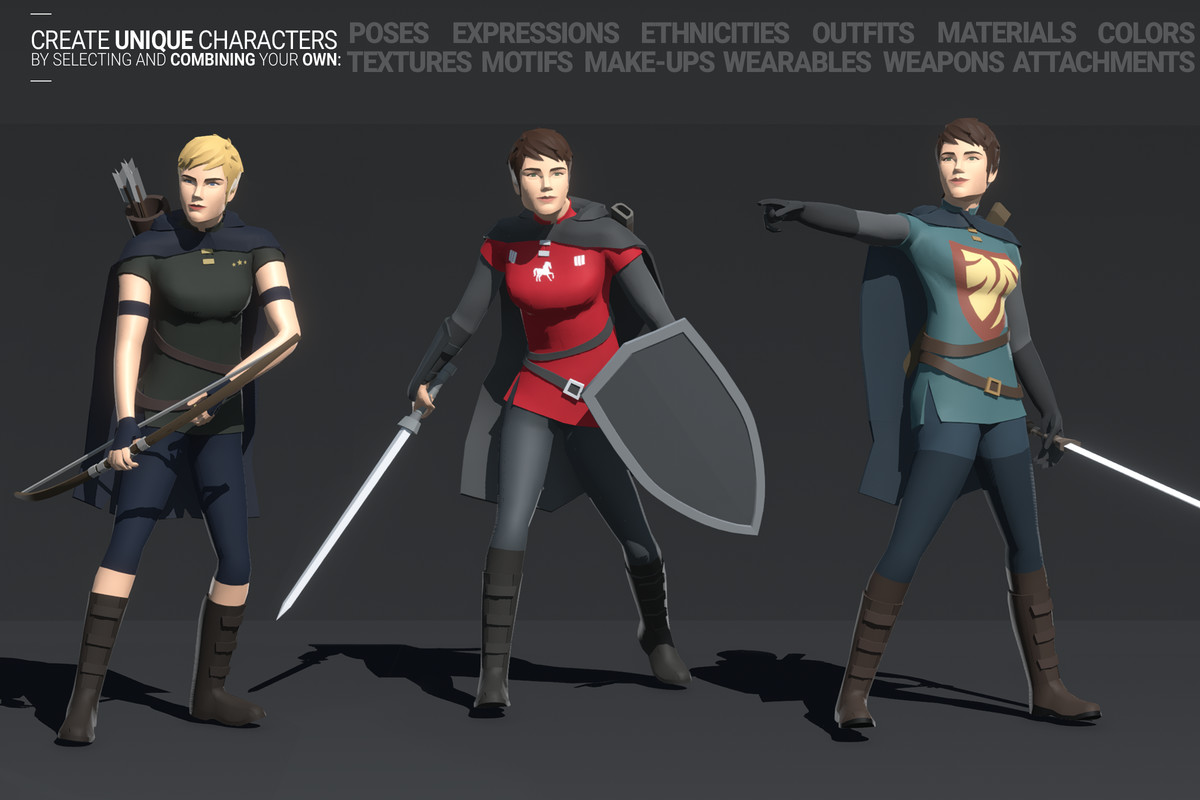 Polyquest Heroes: Warrior I Huntress