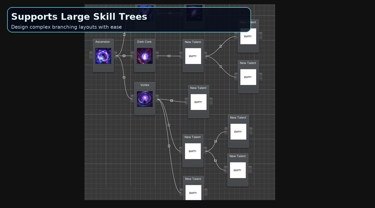 Skill Tree / Talent Tree Builder – Simple Talent Tree UI