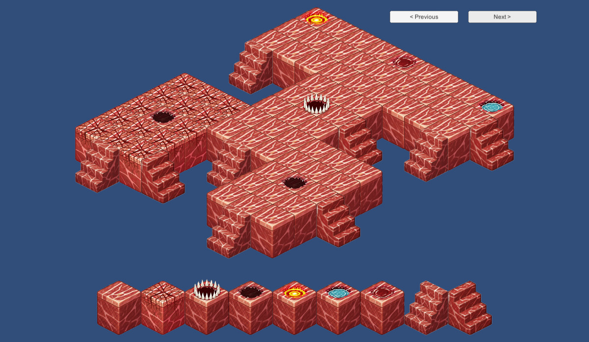 2D Isometric Modular Tileset – Flesh, Blood & Skull