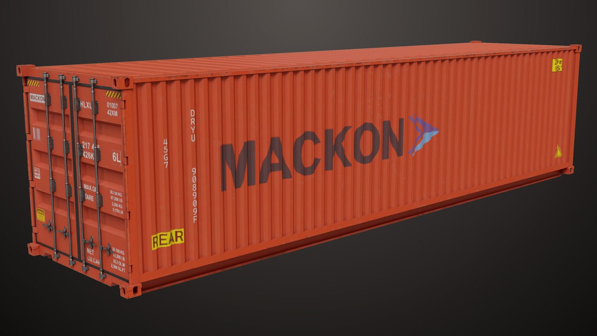 5 Cargo Container Single Mat URP HDRP Textures