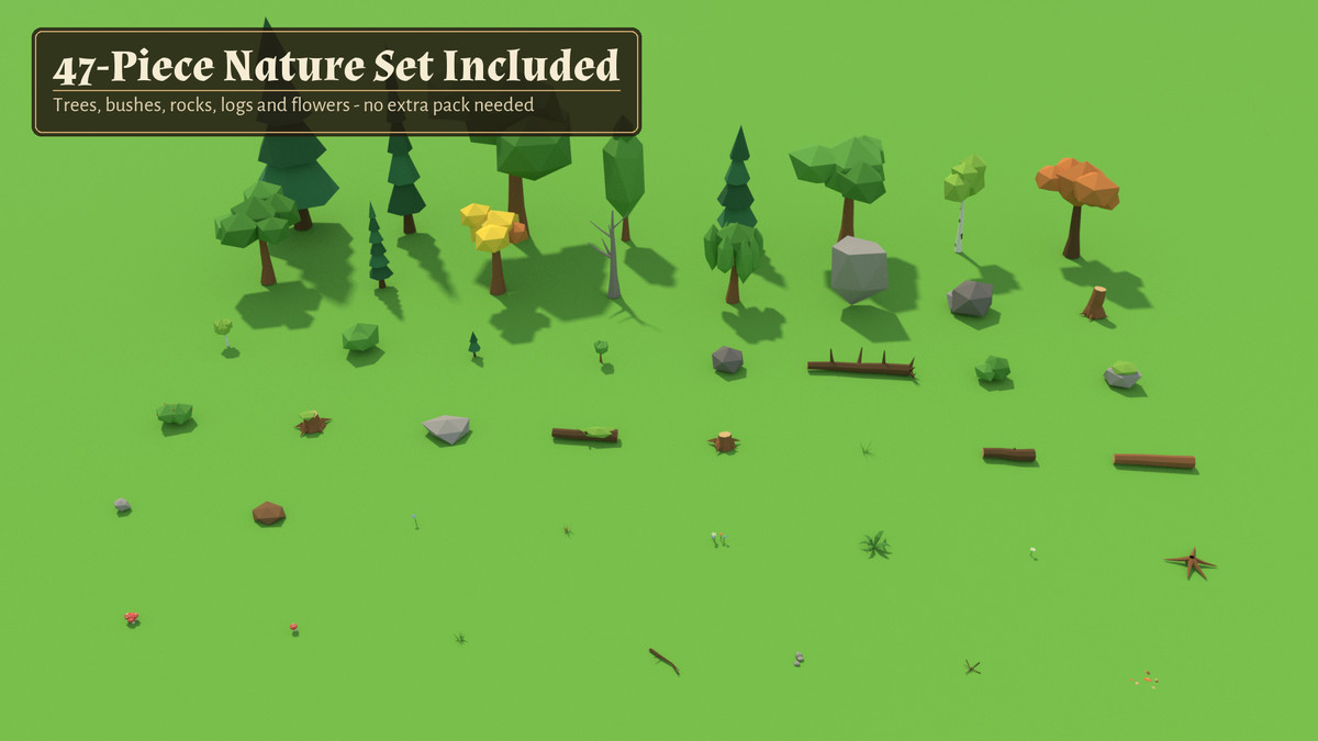 Low Poly Medieval Village - Modular Kit