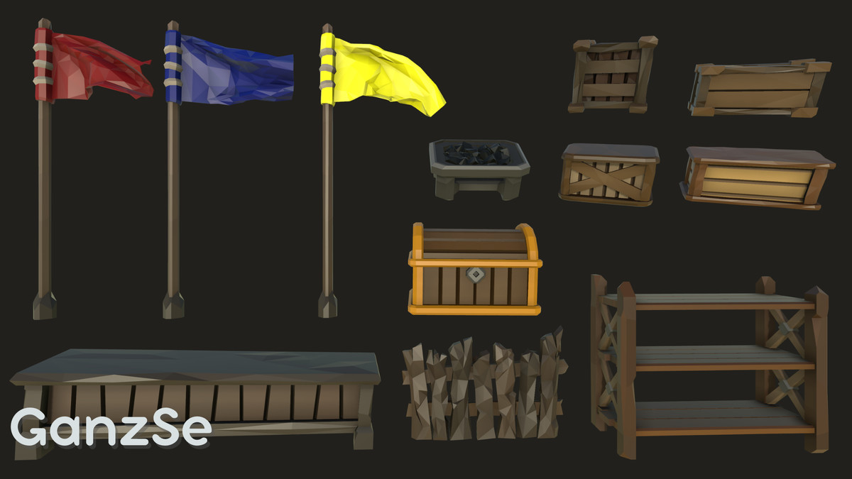GanzSe Mountain Trade Pass - Stylized Low Poly Environment