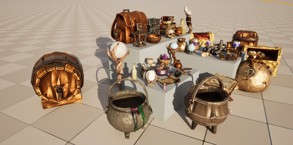 FantasyLowpolyPropsPack