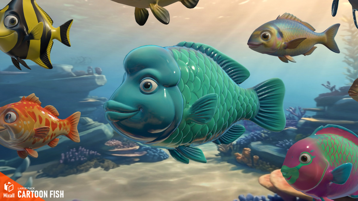 Cartoon fish - underwater pack