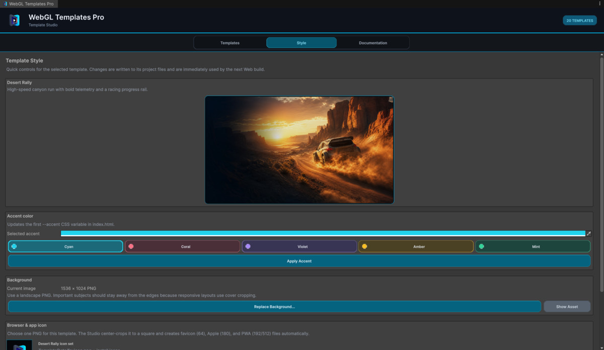 WebGL Templates Pro