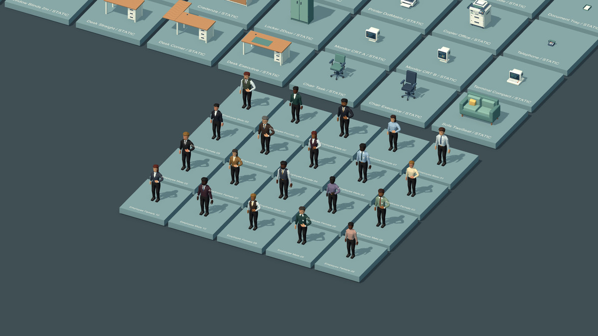 FrostOffice - Low Poly Office & Characters
