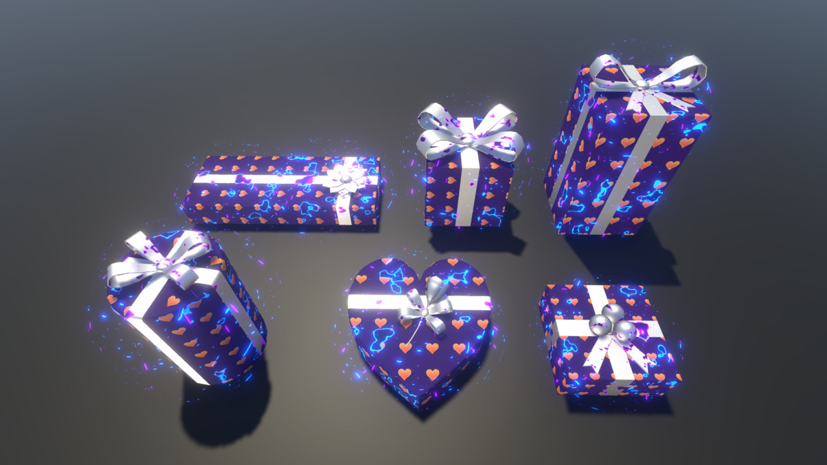 Gift Boxes with Magical Shader (Burn & Reveal)