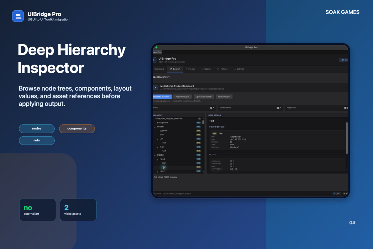 UIBridge Pro — UGUI to UI Toolkit Migrator