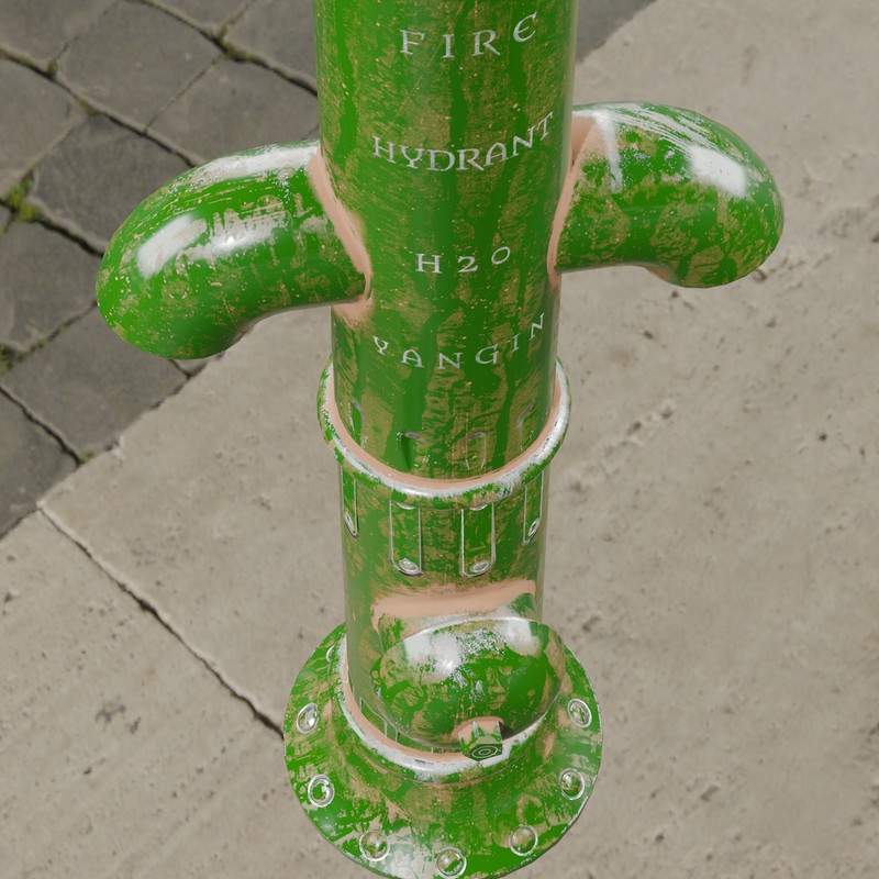Vintage Cast Iron Fire Hydrant – Low Poly PBR with LODs