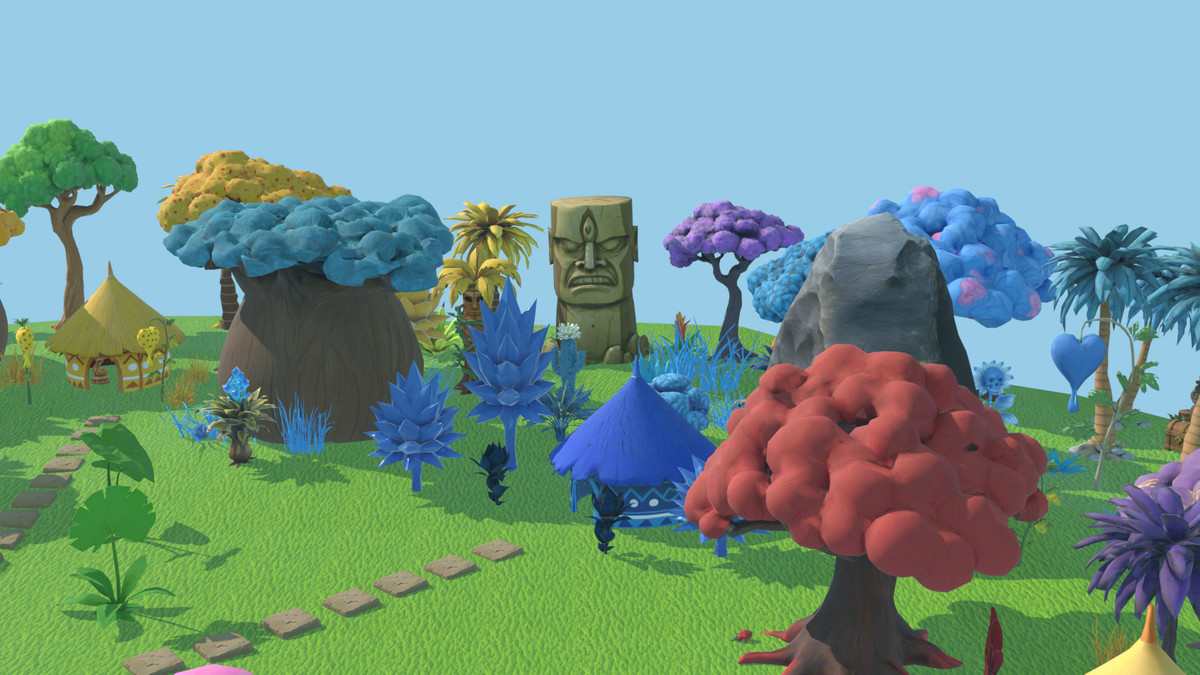 Tropical Tiki Jungle Deluxe Stylized Low Poly Modular Model Pack