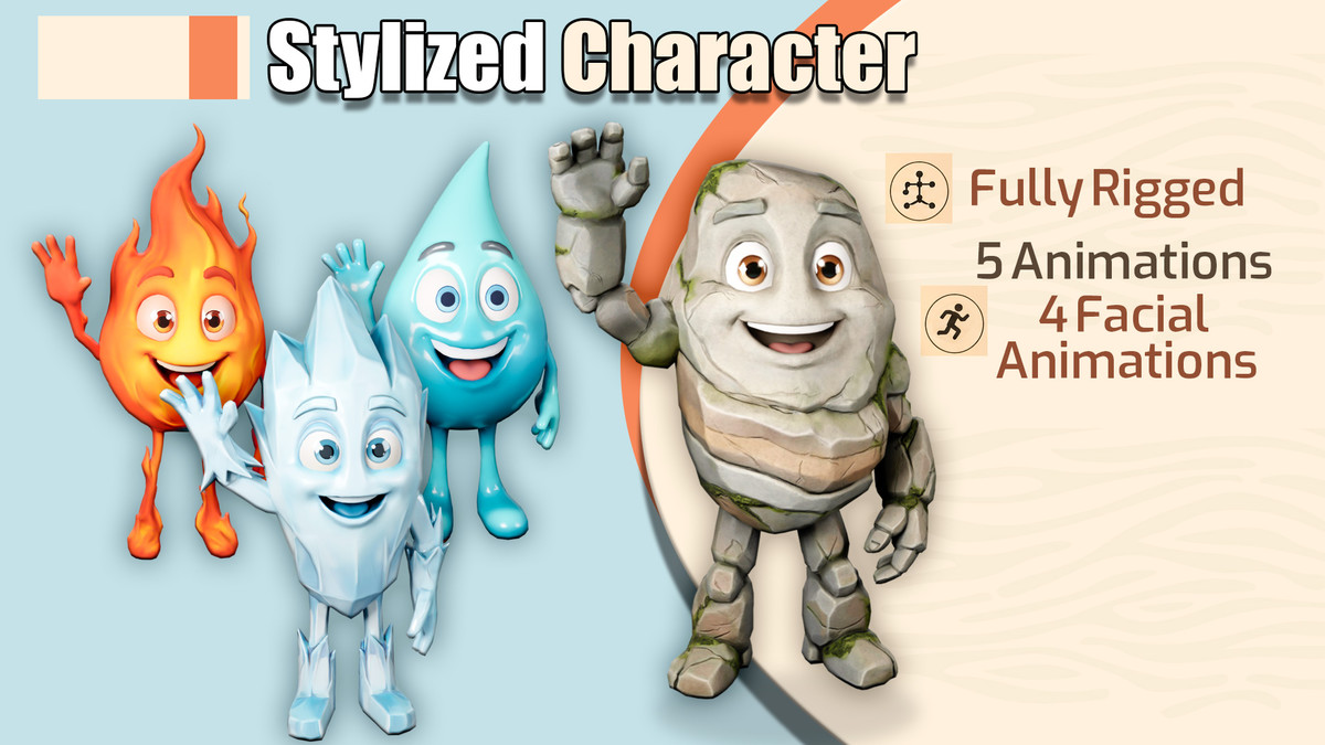Happy Stylized Characters