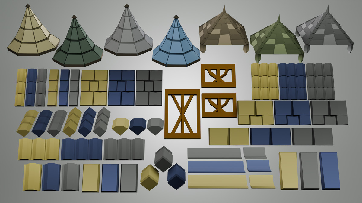 Low Poly Modular Medieval Village - Mini World Studio