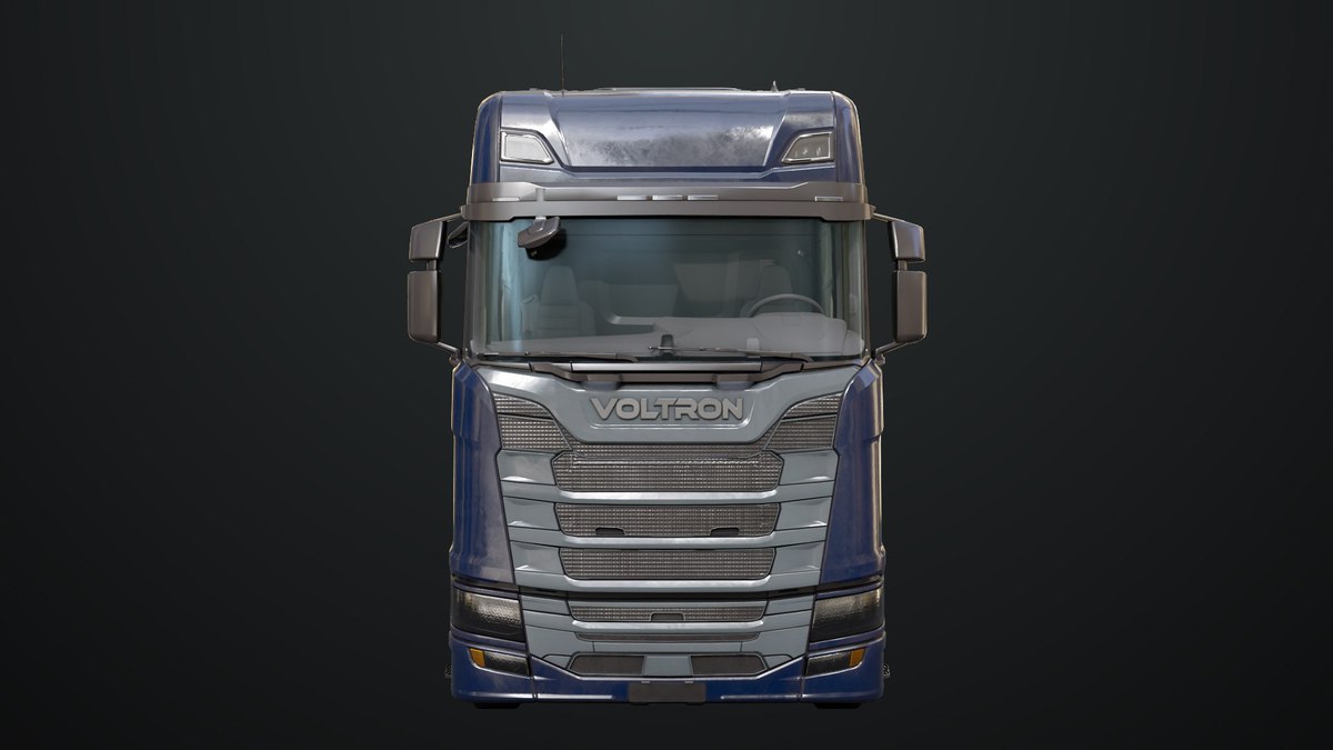 Heavy Truck Chassis 06 Interior Blue and Green URP HDRP Textures
