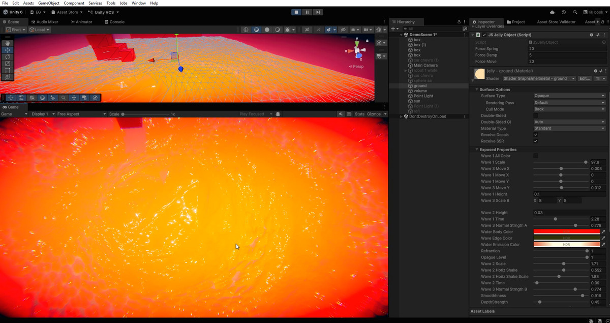 Melt metal / Lava shader URP, HDRP