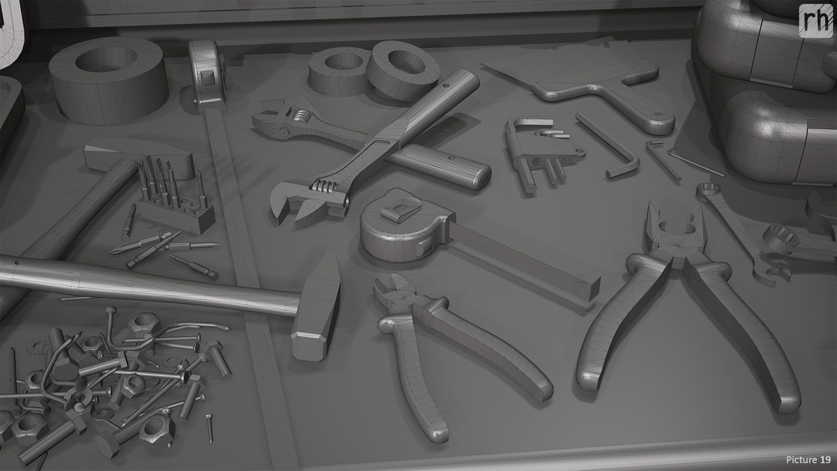 Workbench Hand Tools PBR Game-Ready Vol. 1