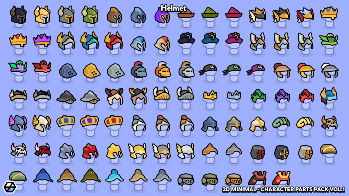 2D Minimal - Character Parts Pack Vol.1 [Expansion]