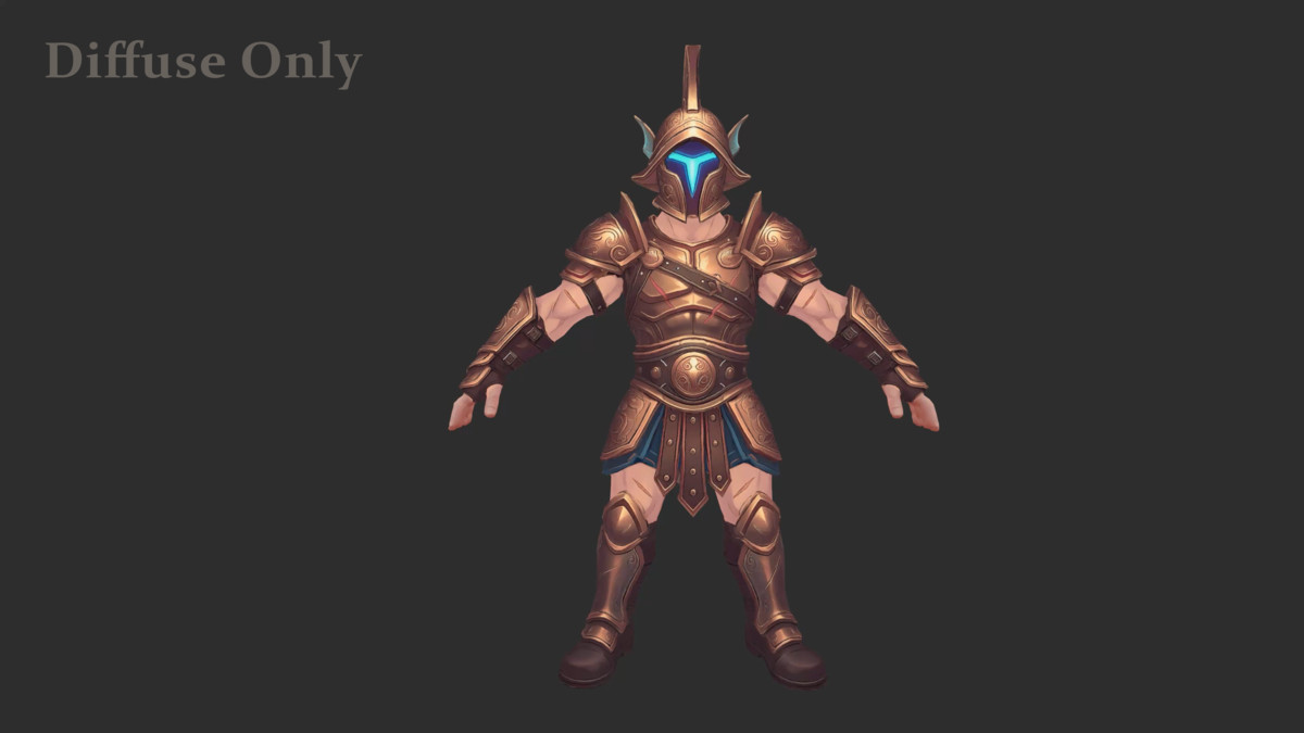 Stylized Bronze Warrior - Humanoid Low Poly