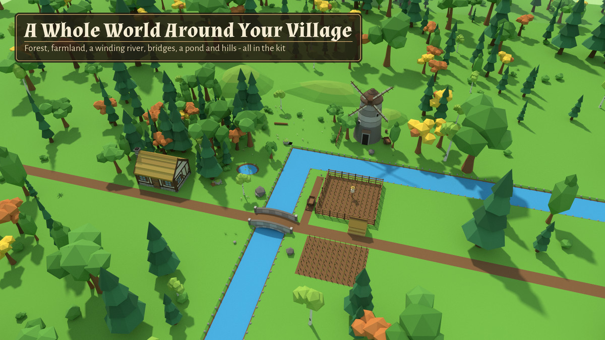 Low Poly Medieval Village - Modular Kit
