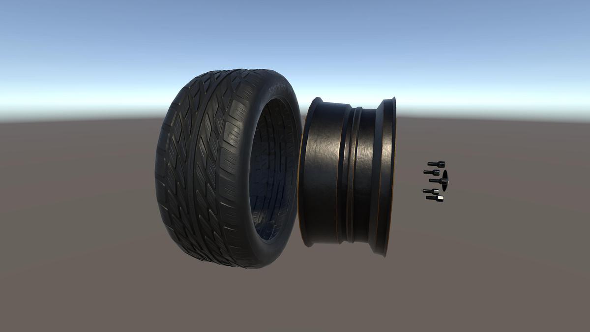 Kryxen Wheel V1 - Matte_Black_Gold - Game Ready