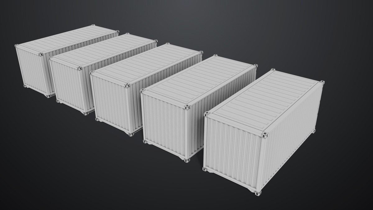 5 Cargo Dusty Container 20ft Single Mat