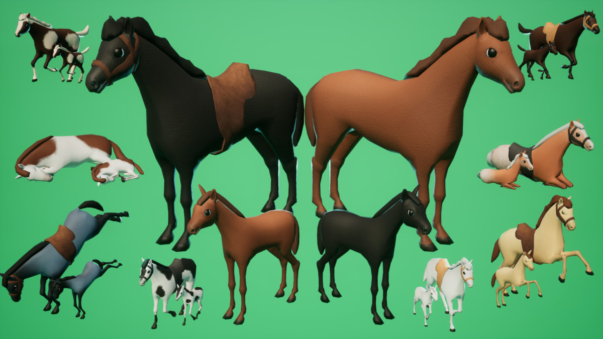 SI - Animated Horse and Foal