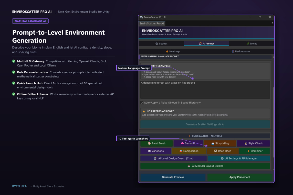EnviroScatter Pro AI — Next-Gen Environment Generation & Smart Scatter Studio