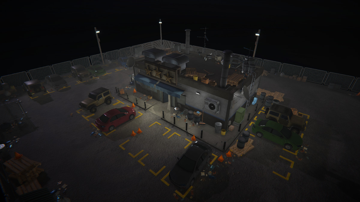 Realistic Modern Roadside Convenience Store Asset Package